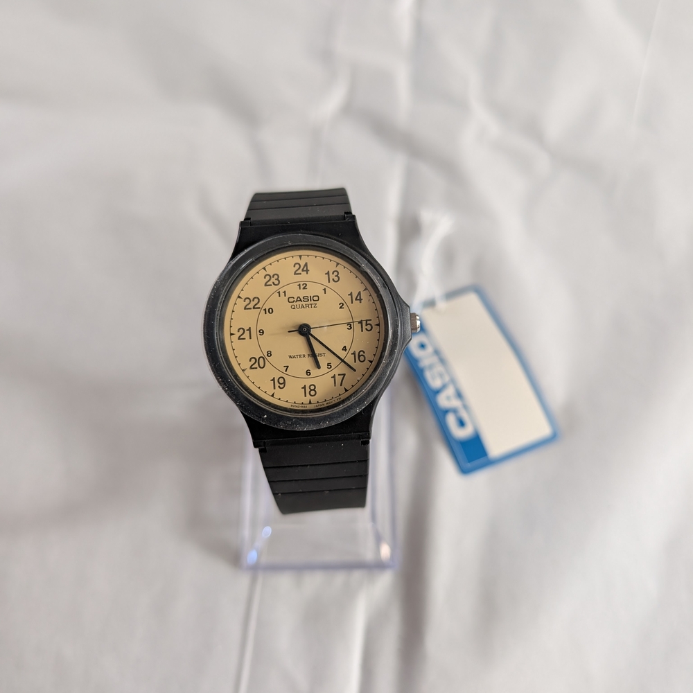 Casio Black and Cream Analog Watch